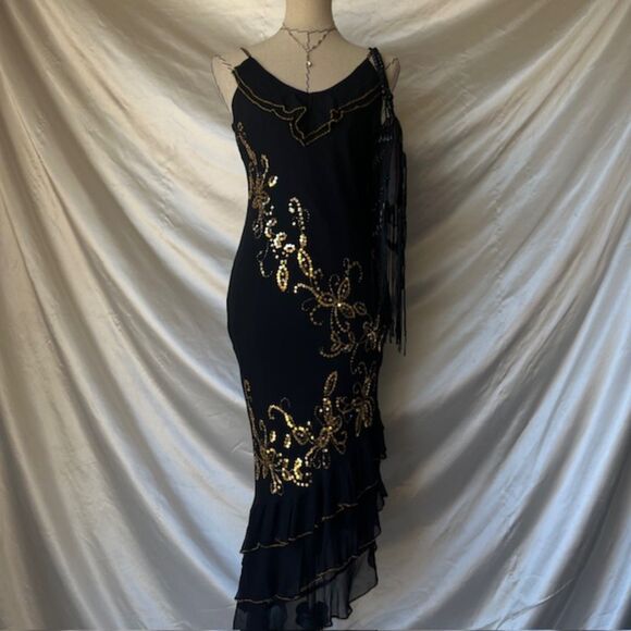 ECI New York seqiun beaded asymmetrical dress - Picture 1 of 7